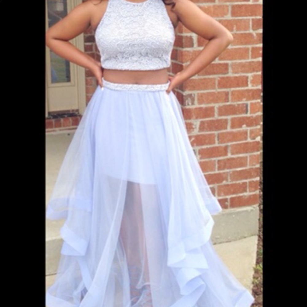 Two piece prom dress